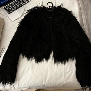 Shaggy jacket black